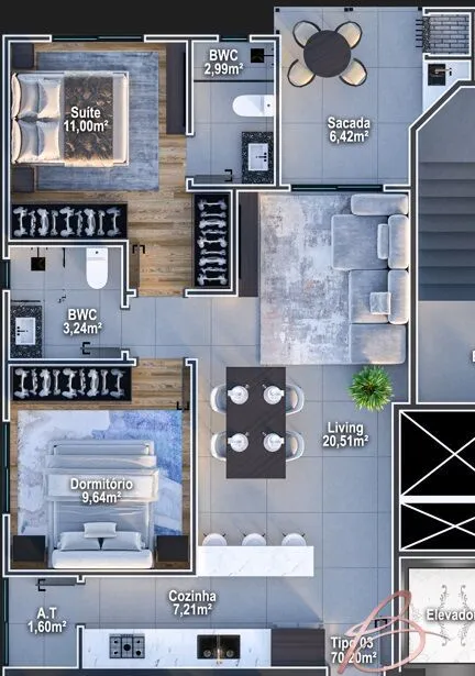 Imagem Apartamento em Centro, Itajaí/SC