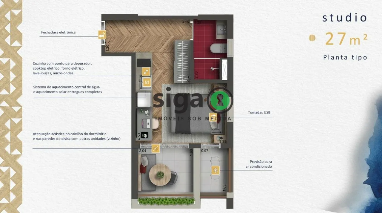 Imagem Apartamento Studio para venda no Jardins, São Paulo - SP