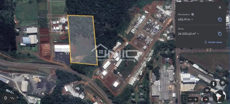 Terreno Industrial 24.200m2 Frente Britador Zancanaro em Alagado Morro Verde