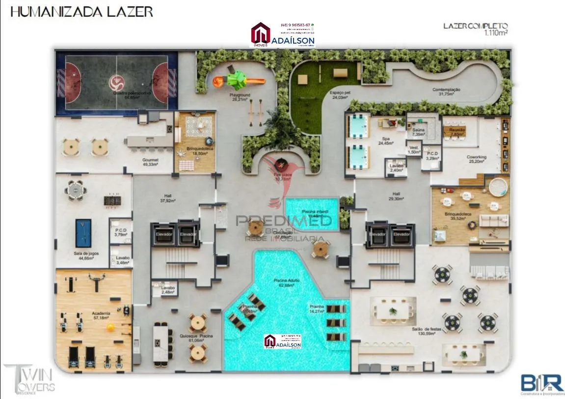 Imagem Twin Towers Apartamentos na planta em Itapema SC BRASIL