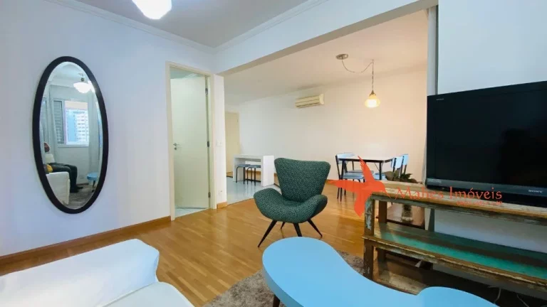 Imagem Apartamento mobiliado para locação na Consolação, São Paulo-SP: 2 quartos, 1 suíte, 2 salas, 1 banheiro, 1 vaga, 80m². Encontre seu novo lar!