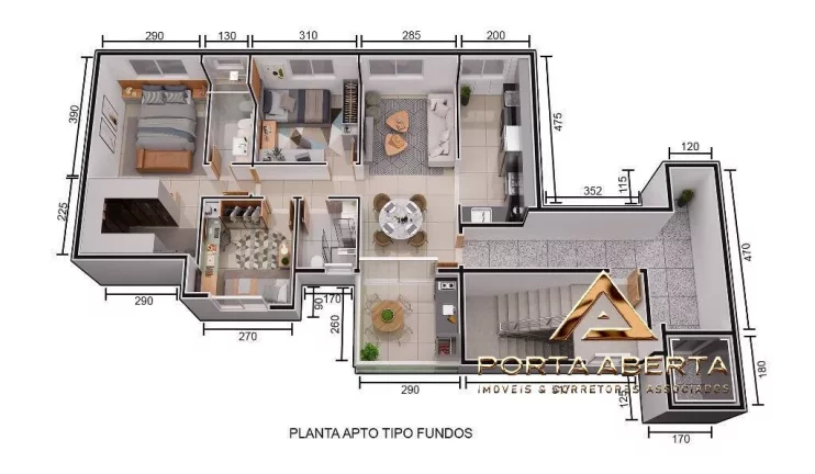 Imagem Apto de 3 Quartos, sendo 1 Suite - Imbaubas - COD 692