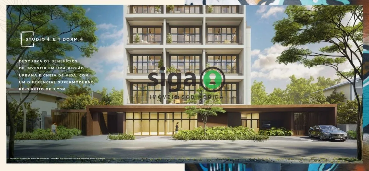 Imagem Apartamento Studio para venda na Vila Madalena pé direito 3,7m, São Paulo - SP