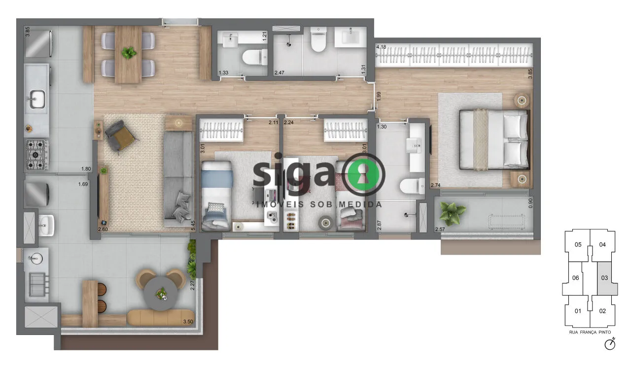 Imagem VENDA APARTAMENTO 3 DORMITÓRIOS E 2 VAGAS NA VILA MARIANA