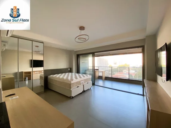 Imagem Apartamento Mobiliado à Venda No Brooklin Com 1 Suíte e 1 Vaga