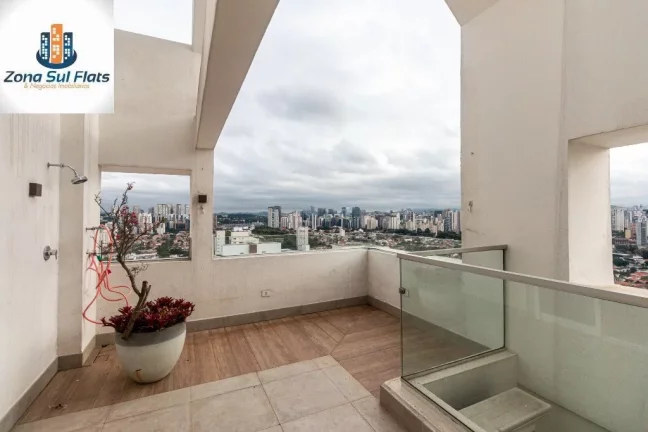 Imagem Linda Cobertura Para Locação No Brooklin Com 1 Suíte e 2 Vagas