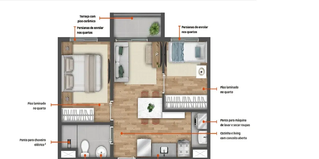 Imagem Apartamento com 2 Quartos à Venda, 37 m² em Mooca - São Paulo