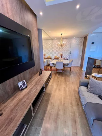 Imagem Apartamento 2 dormitórios, 1 suíte, no residencial Acquaplay todo planejado com 1 vaga de garagem demarcada no Marapé em Santos por R$ 599.000,00