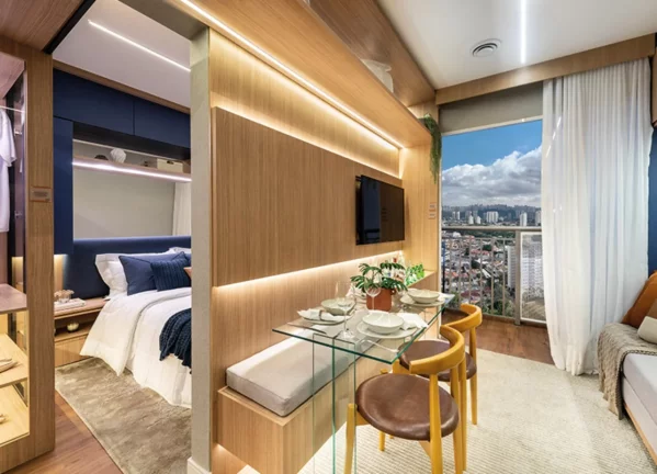 Imagem Apartamento com varanda e lazer completo a apenas 200 metros da estação Adolfo Pinheiro do Metrô.