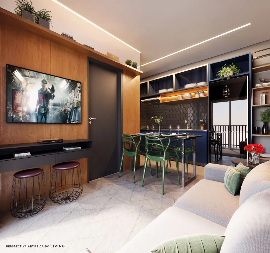 Imagem Apartamento à venda em São Paulo-SP, Santa Cecília: 2 quartos, 1 banheiro, 40m² - Condomínio Habitat Santa Cecília