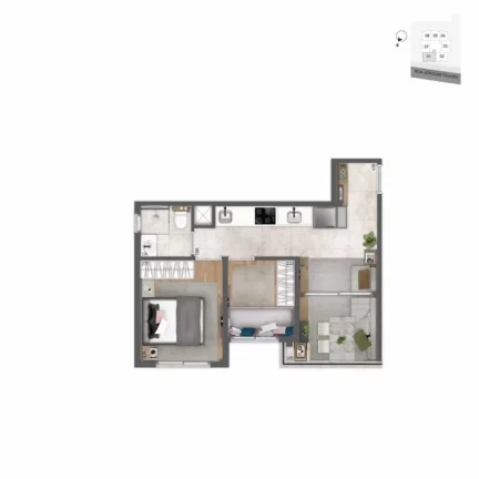 Imagem TODAY JOAQUIM TÁVORA - CANOPUS - Studios de 29m², próximo à Estação Ana Rosa do Metrô!