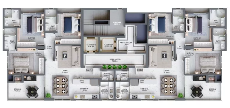Imagem Le Voyage - Residencial - Apartamento à venda no bairro Andorinha - Itapema/SC