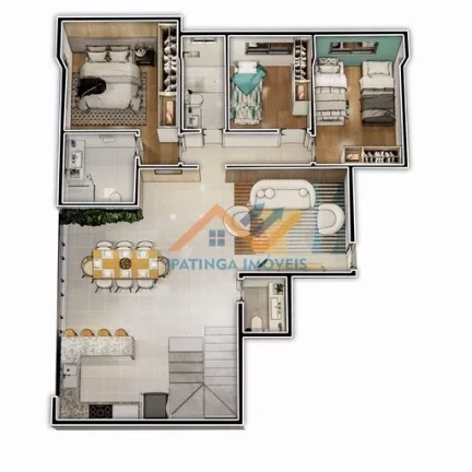 Imagem Apartamento de 3 quartos e 2 vaga de garagem no Veneza