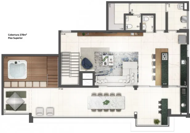 Imagem Cobertura com 3 Quartos à Venda, 278 m² em Brás - São Paulo