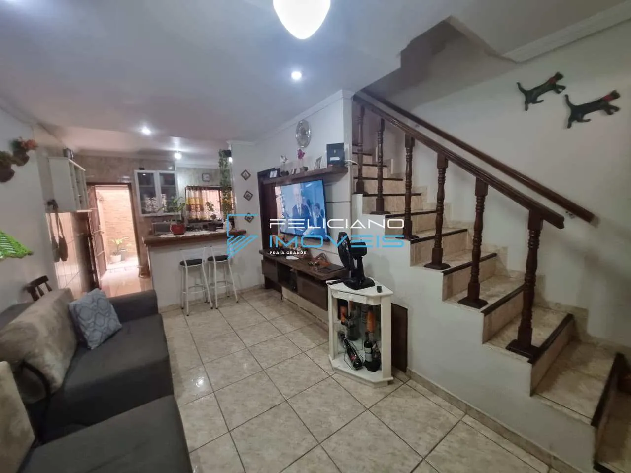 Imagem Sobrado com 2 quartos, Balneário Maracanã, Praia Grande - R$ 430 mil, Cod: 6924