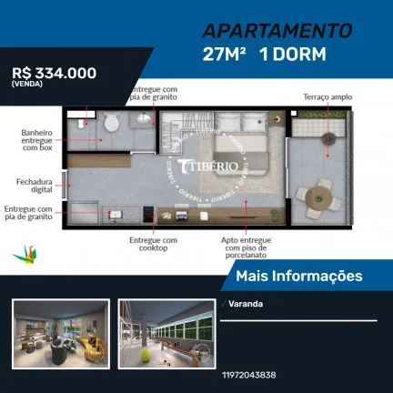 Imagem Apartamento com 1 Quarto à Venda, 27 m² em Vila Mariana - São Paulo