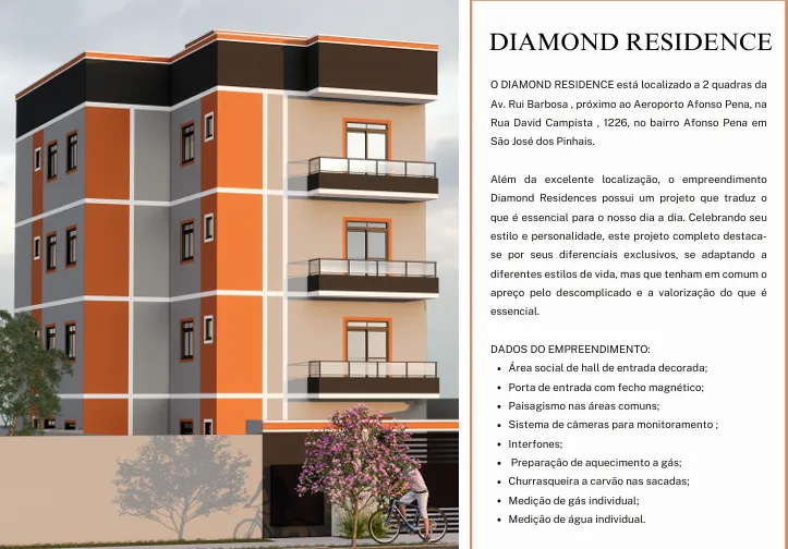 Imagem Apartamento para Venda em São José dos Pinhais, Afonso Pena, 2 dormitórios, 1 suíte, 2 banheiros, 1 vaga