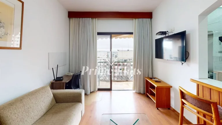 Imagem Flat disponível para locação no Les Jardins, com 45m², 1 dormitório e 1 vaga