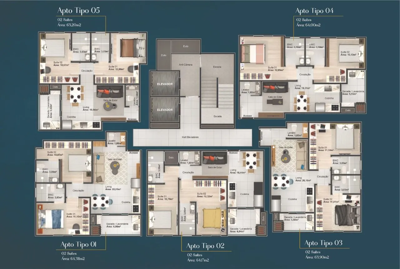Imagem Apartamento à venda com 65.99m2 por R$ 990.000,00