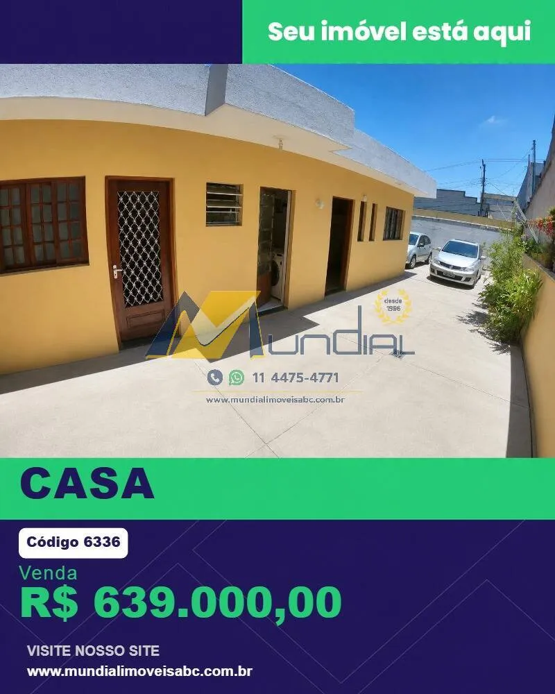 Imagem Casa com 3 Dormitórios e 5 Vagas | 100 m² | Santo André