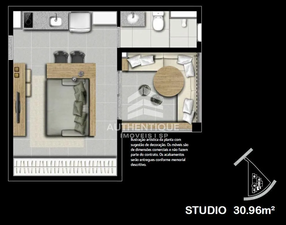 Imagem NICO VILA MARIANA - Apartamento Studio no bairro Vila Mariana à venda!
