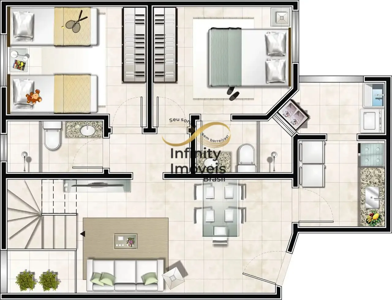Imagem Los Angeles - Apartamento à venda no bairro João Pinheiro - Belo Horizonte/MG