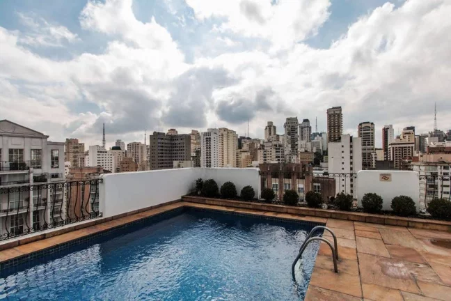 Imagem Flat disponível para venda no Saint Régis no Jardim Paulista, com 90m² ,1 dormitório e 1 vaga de garagem