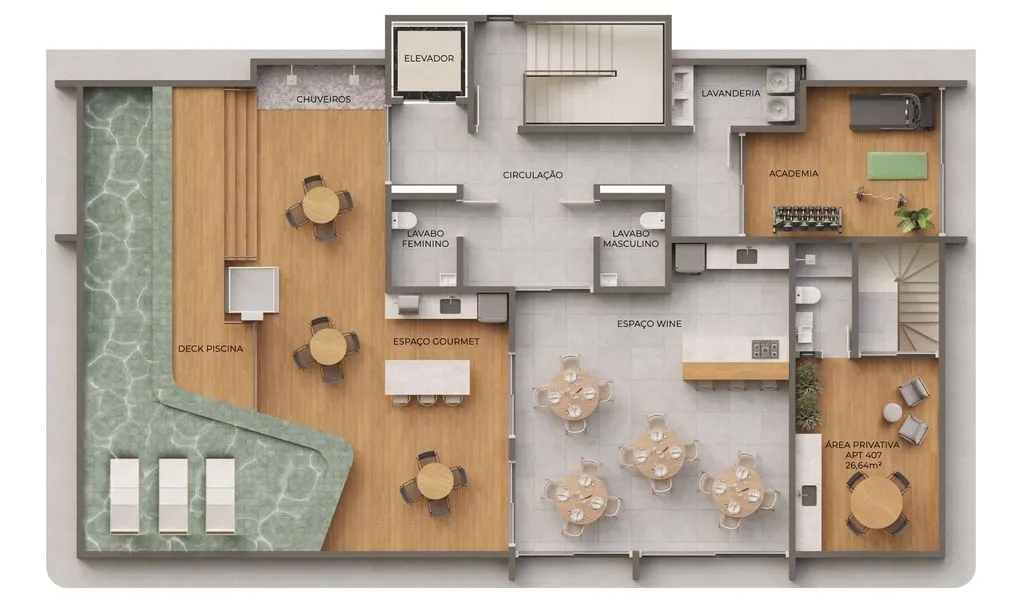 Imagem Flat à venda, 23 m² por R$ 292.622,00 - Camboinha - Cabedelo/PB
