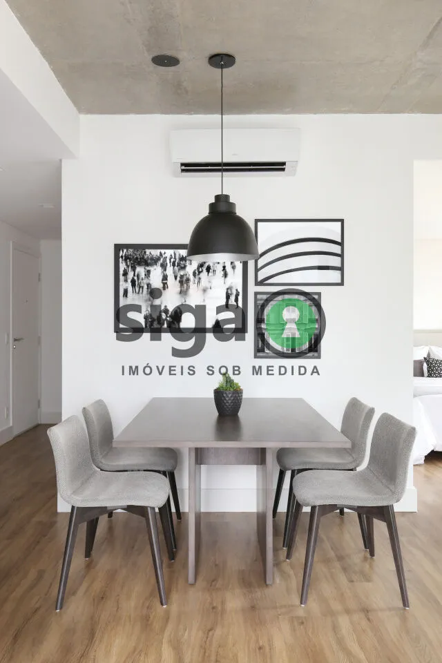 Imagem Studio com 64m², no Brooklin, com 1 quarto, 2 banheiros e 1 vaga, Mobiliado para Locação