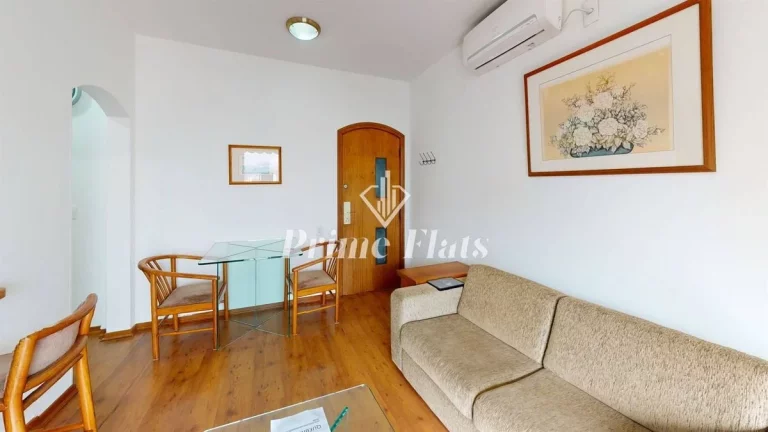 Imagem Flat disponível para locação no Les Jardins, com 45m², 1 dormitório e 1 vaga