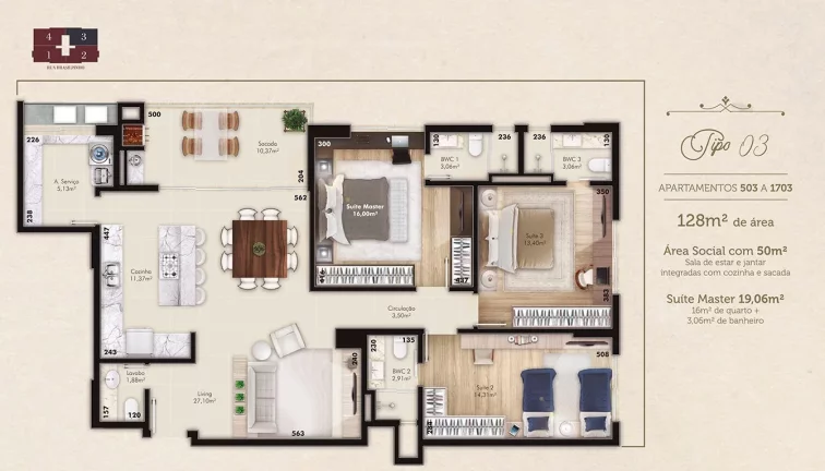 Imagem APARTAMENTO RESIDENCIAL em SÃO JOSÉ - SC, KOBRASOL