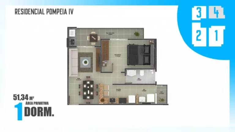 Imagem "Apartamento 1 Quarto à Venda no Bairro Ocian , Praia Grande - Prioximo ao Mar Imobiliaria Consulte Imóveis"