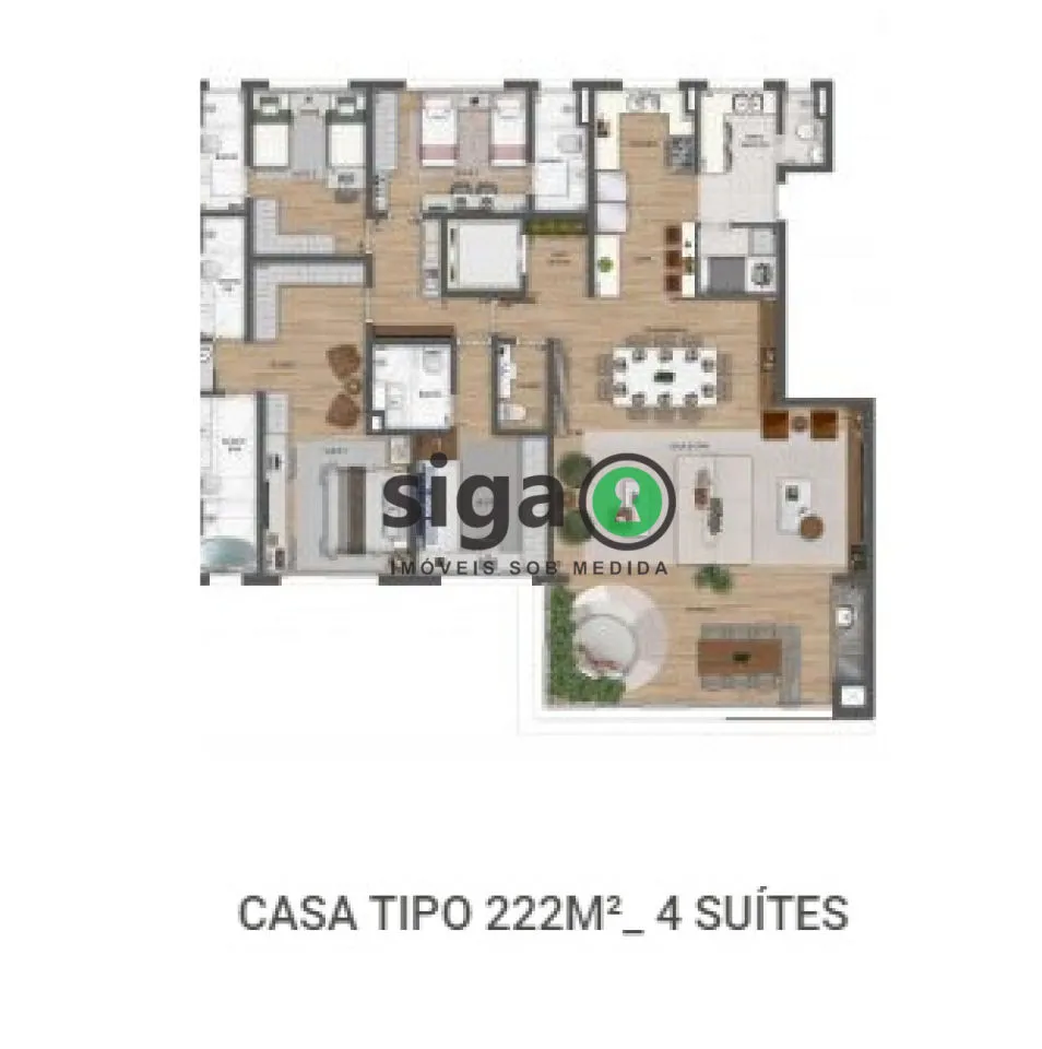 Imagem CASA CONDOMÍNIO CASA RAIZES 04 DORMS 04 SUÍTES