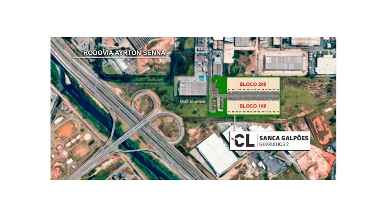 Imagem Galpão com 1.734m² de armazenamento para locação em Guarulhos.