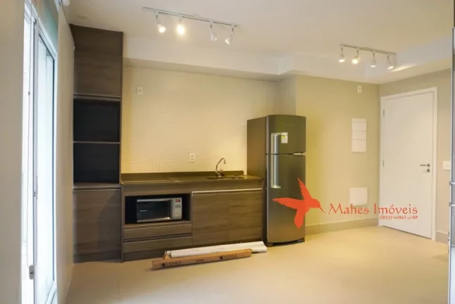 Imagem Apartamento à venda na Consolação, São Paulo-SP: quarto, sala e cozinha integrados, 1 banheiro, 1 vaga de garagem e 33m² de área.