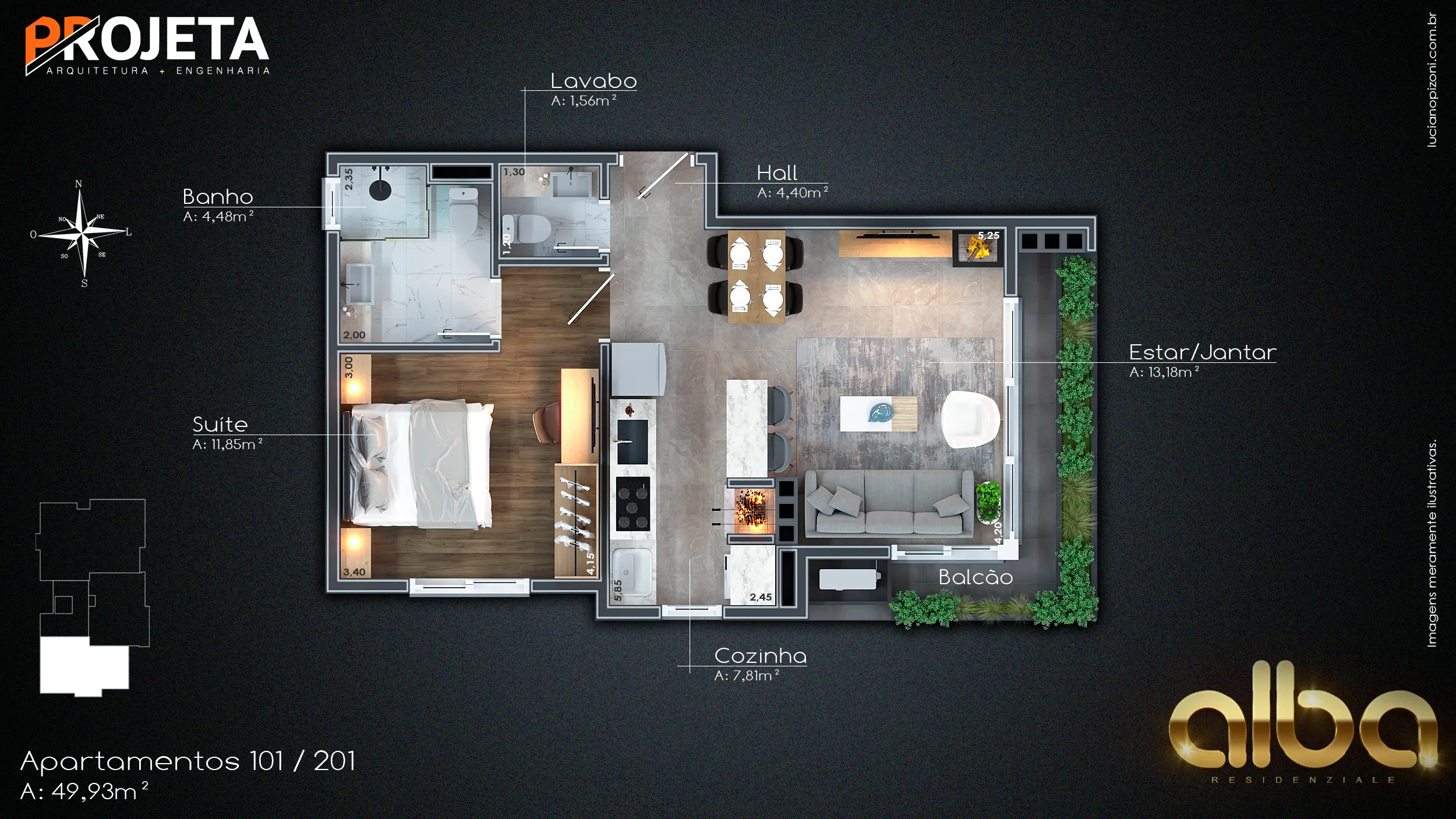 Imagem Apartamento à venda em Gramado, Carniel, com 2 quartos, 49.93m2