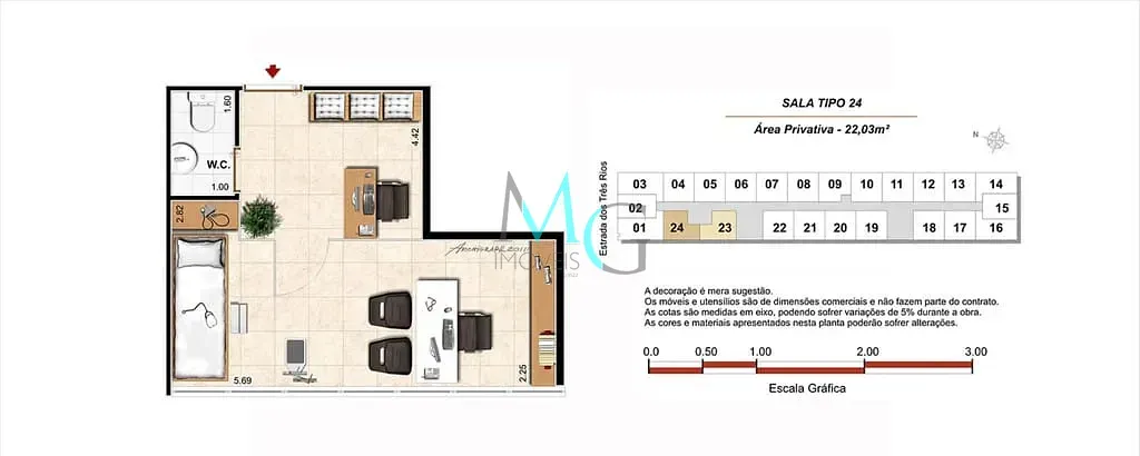 Imagem Sala à venda 1 Vaga 22.07M² Freguesia (Jacarepaguá) Rio de Janeiro - RJ