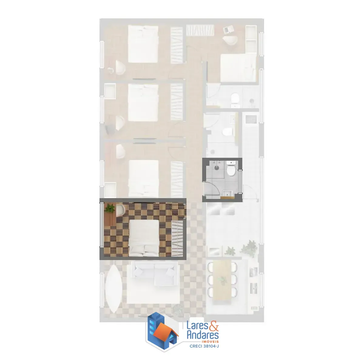 Imagem Apartamento para venda em Pinheiros com 5 quartos, sendo 1 suíte, 134m²