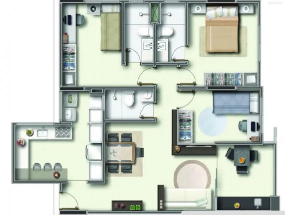 Apartamento com 3 Quartos à Venda, 87 m² em Setor Bueno - Goiânia