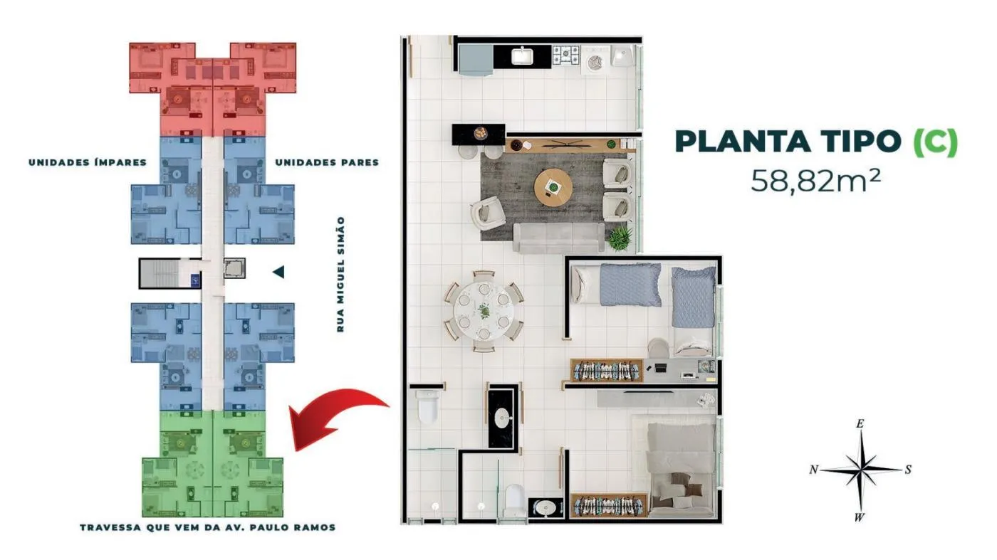 Foto do imóvel Apartamento em Timon a Venda, 2 quartos sendo uma suite em Centro, Timon - MA
