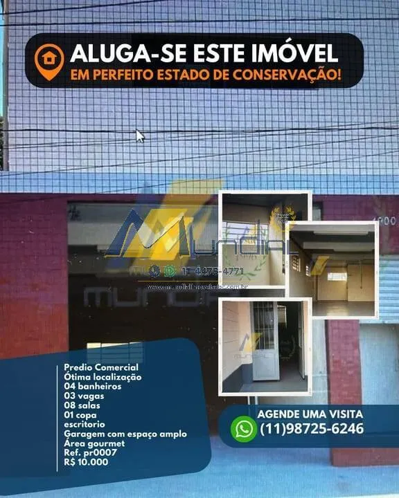 Imagem Prédio comercial para locação em otimo local