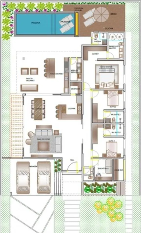 Imagem Casa à venda 3 Quartos, 3 Suites, 4 Vagas, 540M², Bairro do Grama, Caçapava - SP | Condomínio Residencial Ecopark Bourbon