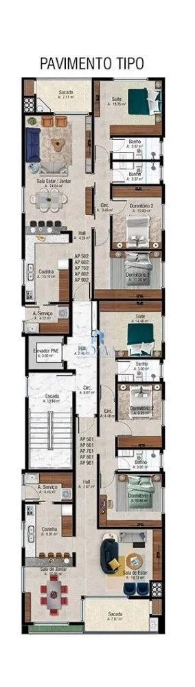 Imagem Apartamento 3 dormitórios à venda Centro Santa Maria/RS