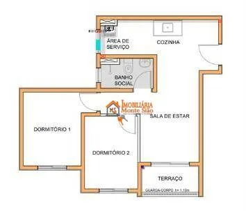 Foto do imóvel Apartamento com 2 dormitórios à venda, 44 m² por R$ 350.000,00 - Água Chata - Guarulhos/SP