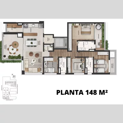 Imagem Venda de Apartamento de Luxo em Moema, São Paulo-SP: 4 quartos, 2 suítes, 2 salas, 4 banheiros, 2 vagas, 149 m².