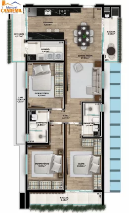 Imagem Apartamento na planta à venda em Saguaçu, Joinville/SC