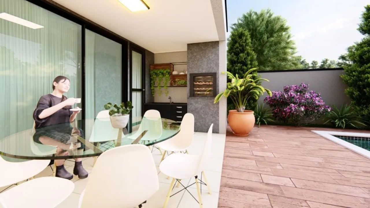 Imagem Casa de alto padrão em condomínio na Aparecidinha, Sorocaba-SP: 3 quartos, 3 suites, 2 salas, 4 banheiros, 4 vagas, 196m². Venha conferir!