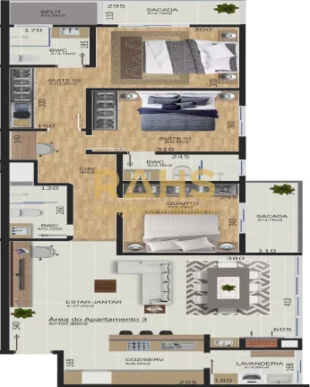 Imagem Ótimo apartamento localizado no bairro América, em uma região nobre da cidade próximo a vias rá...