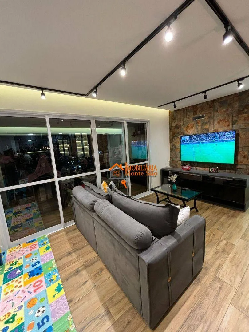 Imagem Apartamento à venda com 106m², com 3 quartos, 1 suíte, 2 vagas, varanda gourmet e fino acabamento, Jardim Flor da Montanha, Guarulhos, S