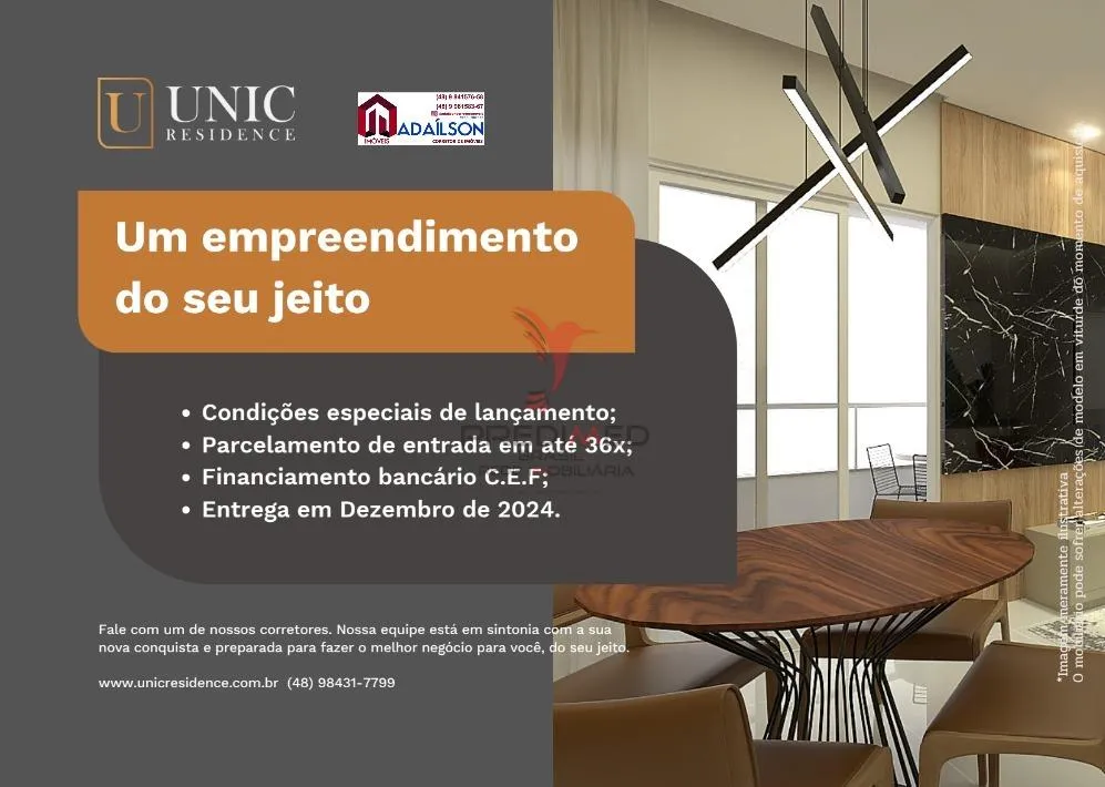 Imagem Unic Residence Apartamentos 2 suítes à venda SAO JOSE SC BRASIL